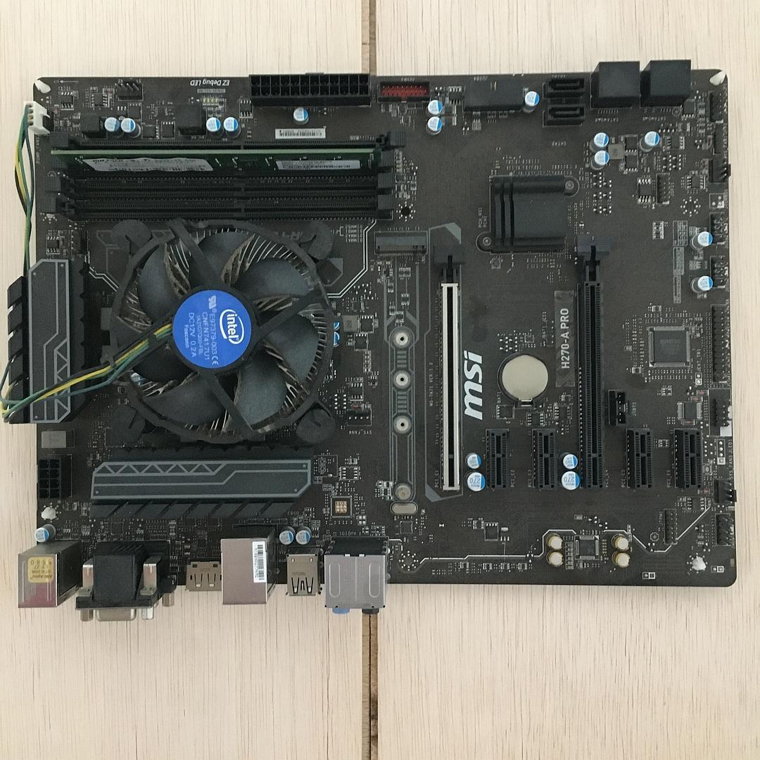 動作済 H270-A PRO/G3930/DDR4 4GB/プラチナ電源650W