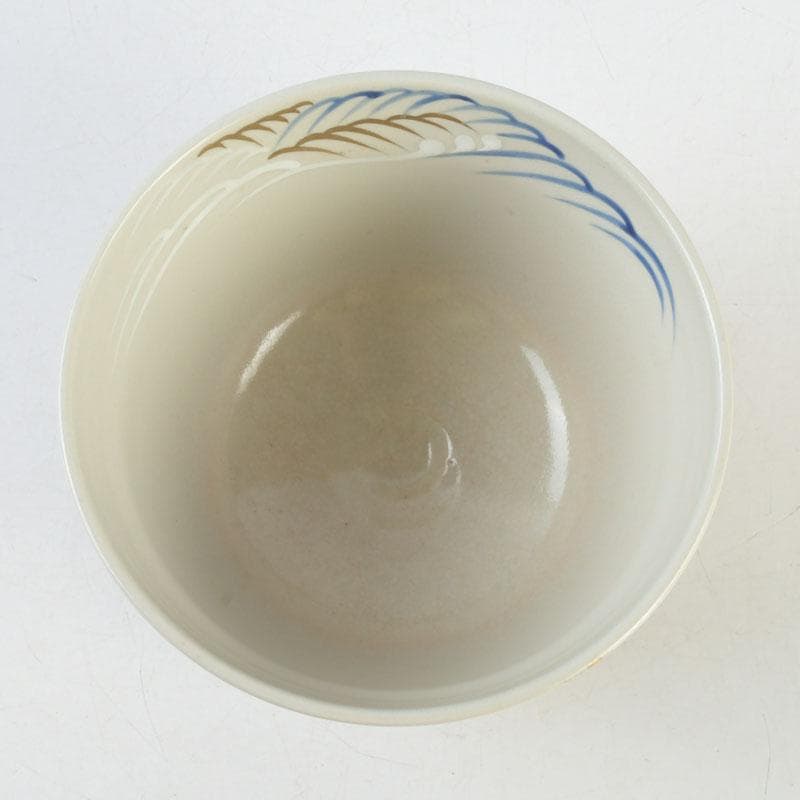 茶道具　京焼　平安桐鳳造　仁清写　松波文　茶碗　共布共箱　C　A27
