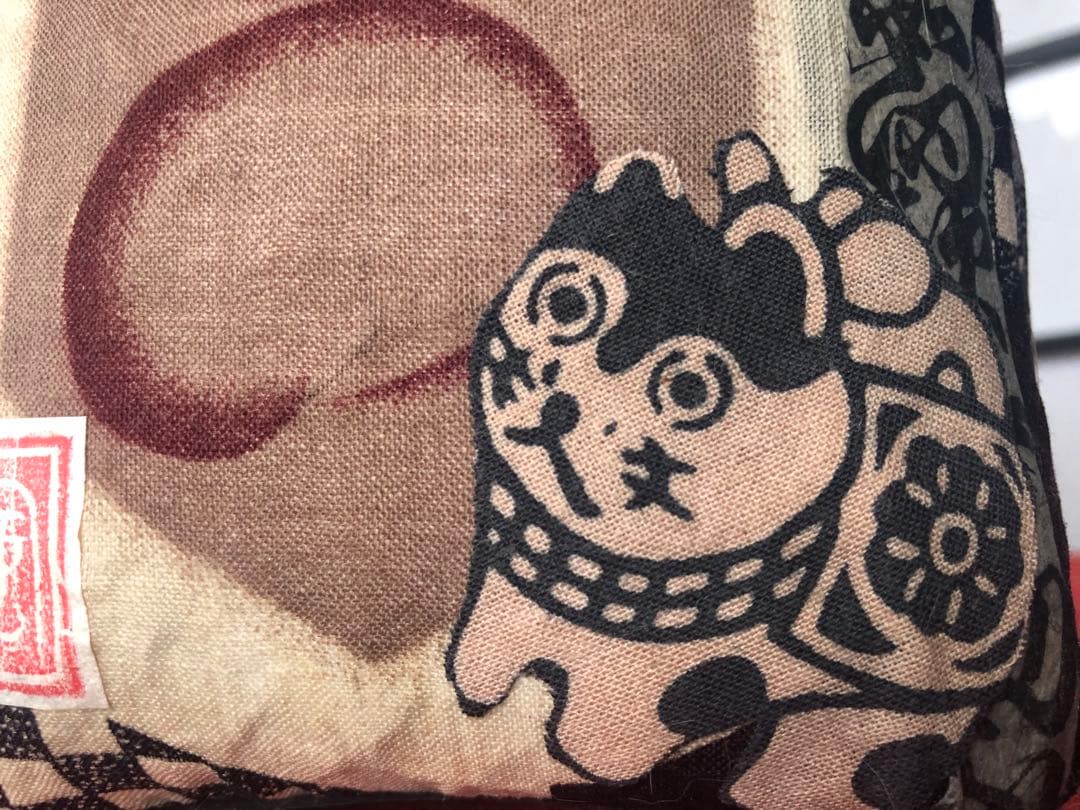 一閑張り　一閑張りバック　古布 犬張子　張子犬　狛犬